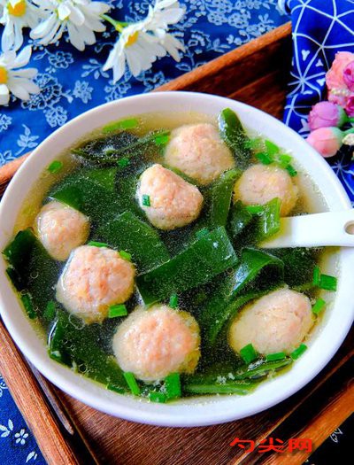 海带山药猪肉丸